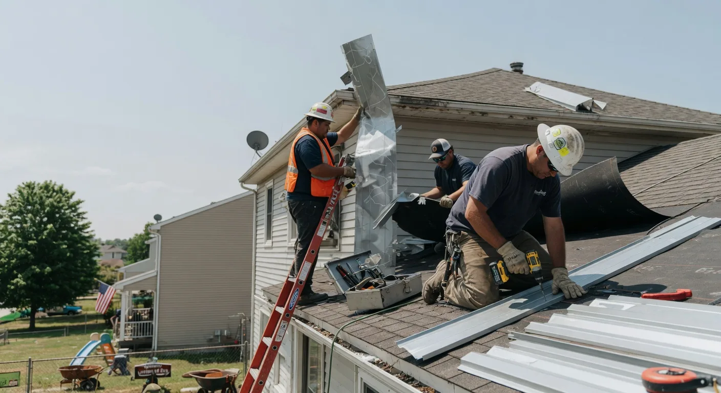 Storm Damage Metal Roof Repair in Philmont, NY
